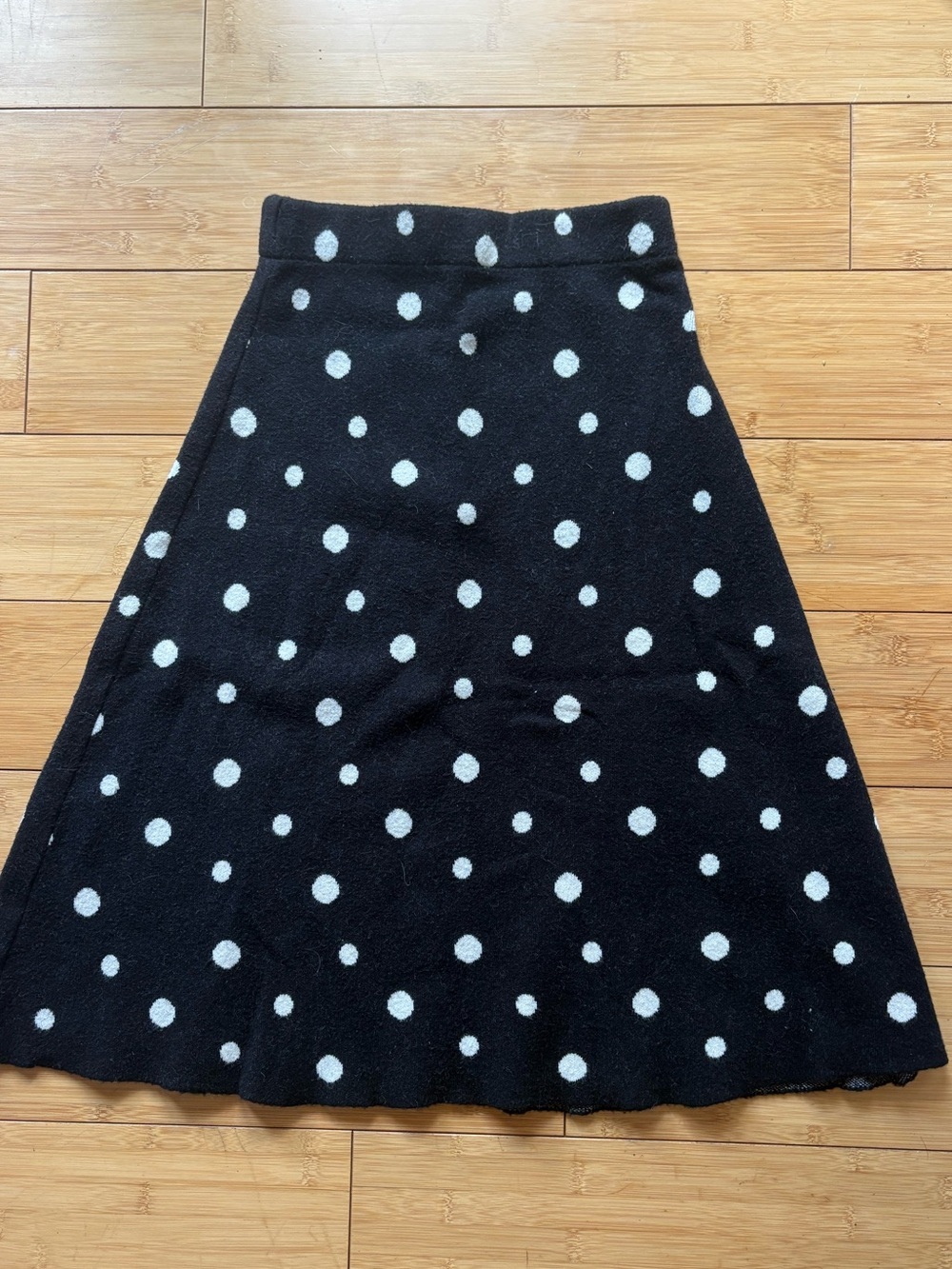 Black Polka Dot A-Line Skirt - Classic Women's Skirt